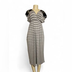Striped Black  Maxi Dress